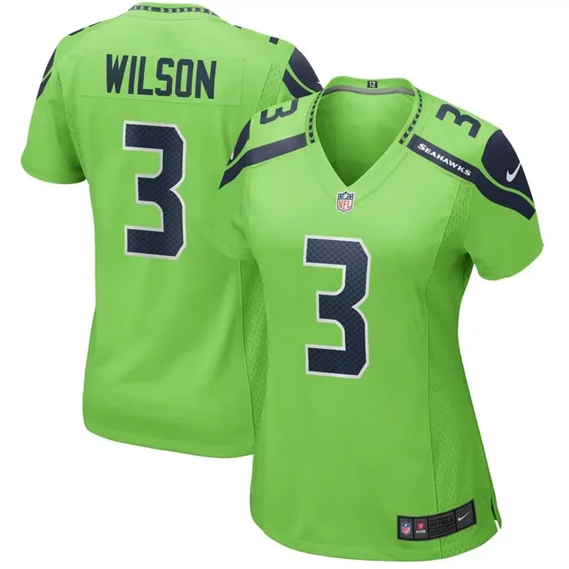 Geno Smith Seattle Seahawks Womens Game Jersey Neon Green - Image 3