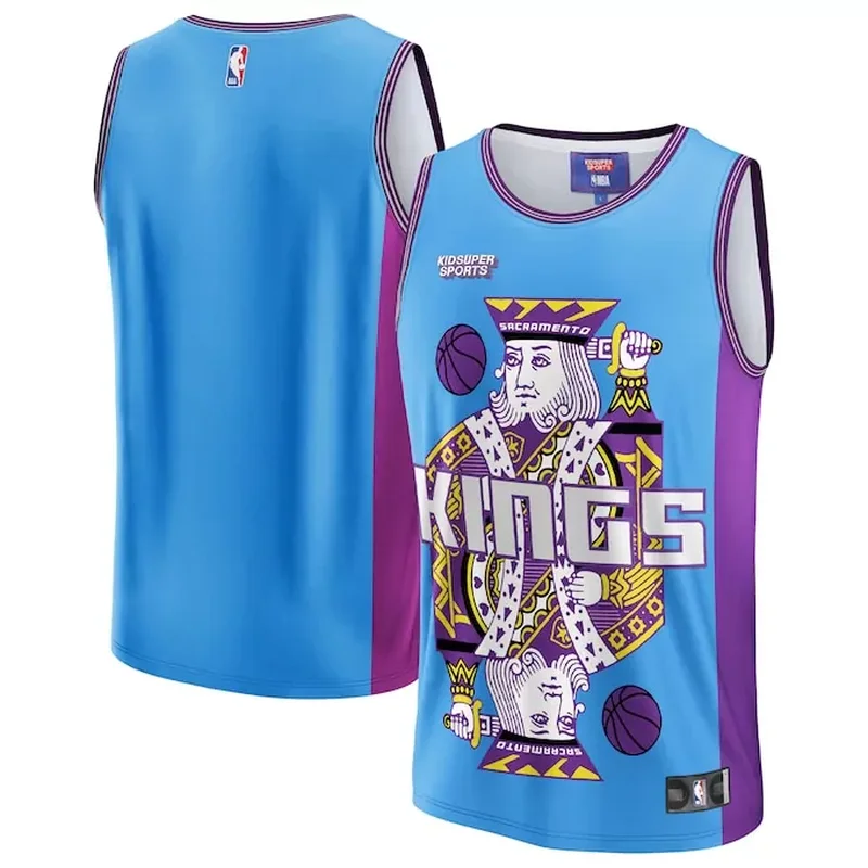 Sacramento Kings NBA & KidSuper Studios by Unisex Hometown Jersey Blue