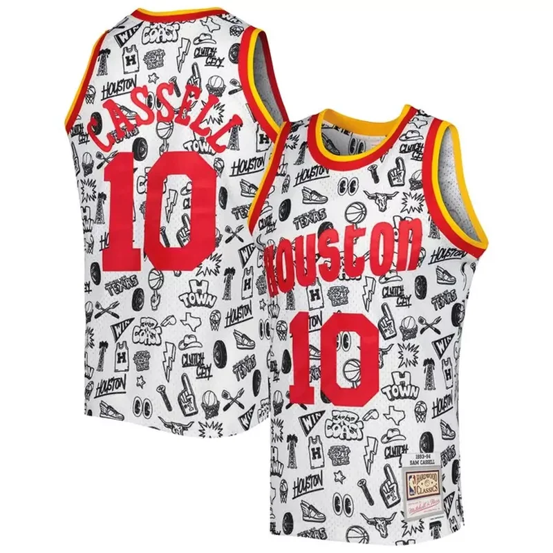 Amen Thompson Houston Rockets Fast Break Player Jersey Association Edition White - Image 4