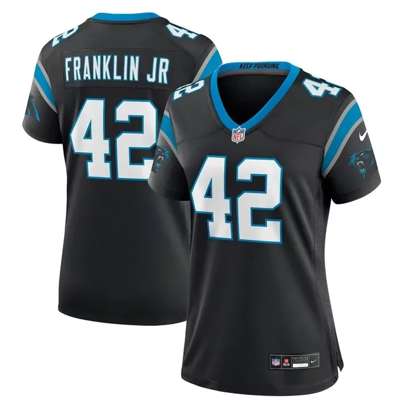 Spencer Brown Carolina Panthers Team Game Jersey Black - Image 4
