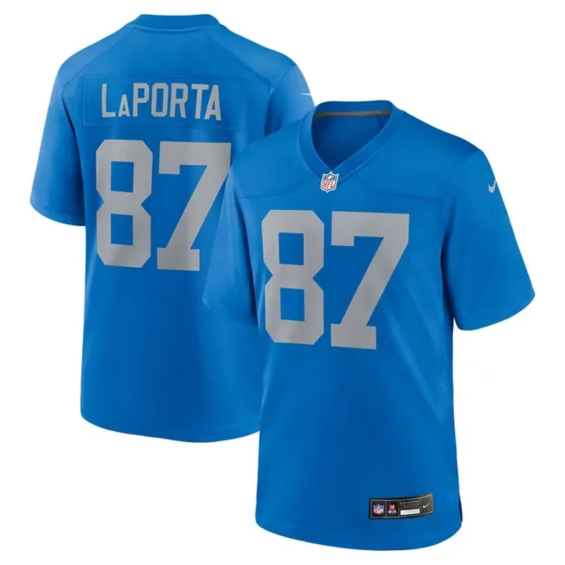 Mekhi Wingo Detroit Lions Womens Team Game Jersey Blue - Image 5