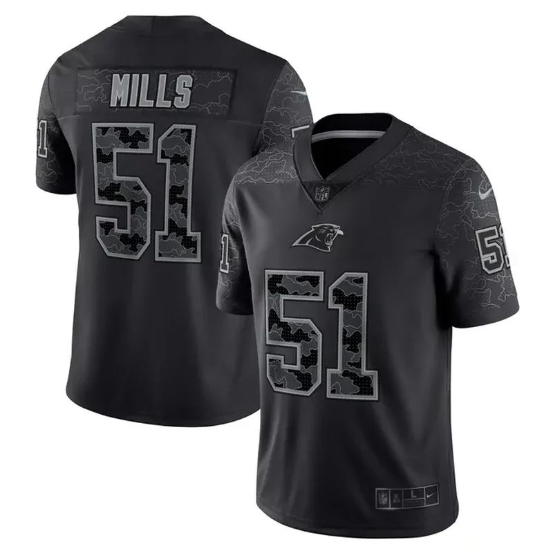 Ikem Ekwonu Carolina Panthers Game Jersey Black - Image 3