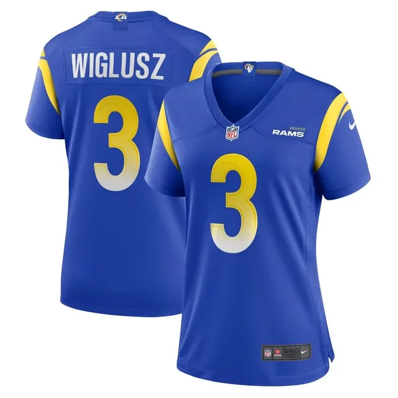 Number 1 Bride Los Angeles Rams Womens Game Jersey Royal - Image 3