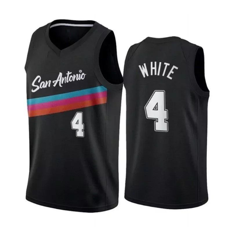 San Antonio Spurs Derrick White #4 NBA 2020 New Arrival Black Jersey Jersey