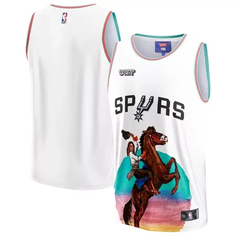 David Robinson San Antonio Spurs 1998/99 Classics 75th Anniversary Jersey Platinum - Image 5