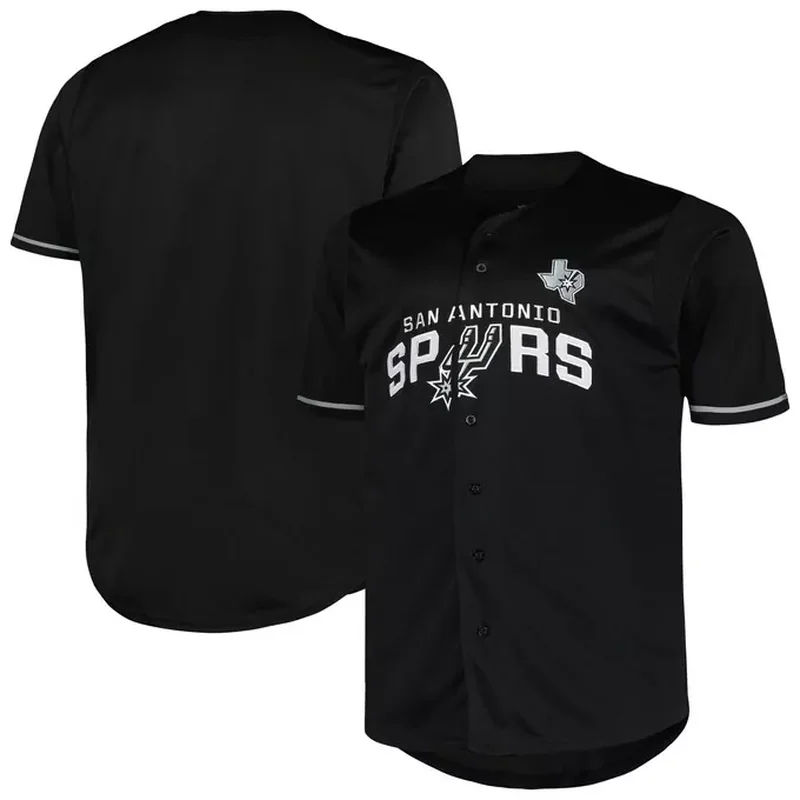 San Antonio Spurs Fast Break Custom Jersey Statement Edition Black - Image 5
