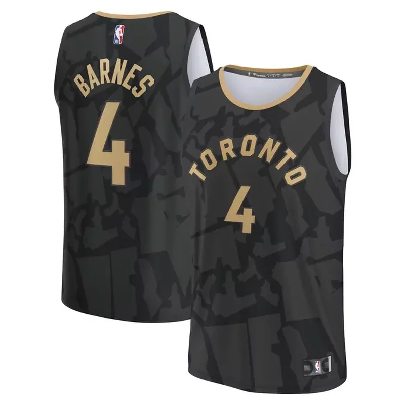 Scottie Barnes Toronto Raptors Fast Break Jersey Gold City Edition - Image 2
