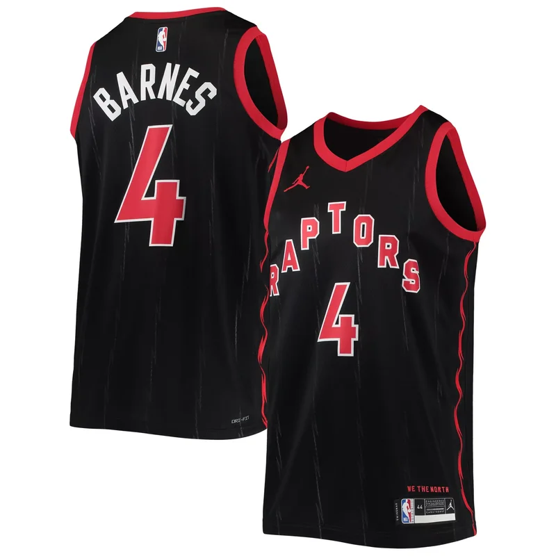 Fred Vanvleet Toronto Raptors Jordan Brand 2020/21 Jersey - Statement Edition - Black NBA - Image 3