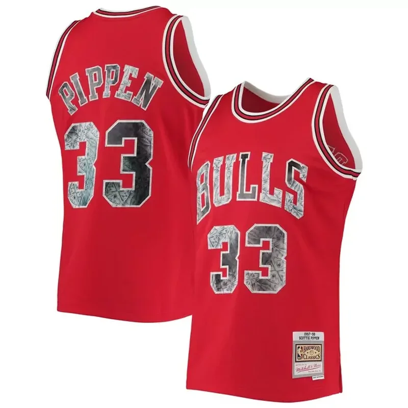 Scottie Pippen Chicago Bulls Classics 1997/98 Split Jersey Red/Black - Image 5