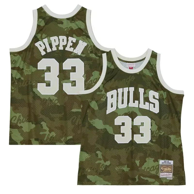 Scottie Pippen Chicago Bulls Classics 1997/98 Ghost Green Jersey Camo