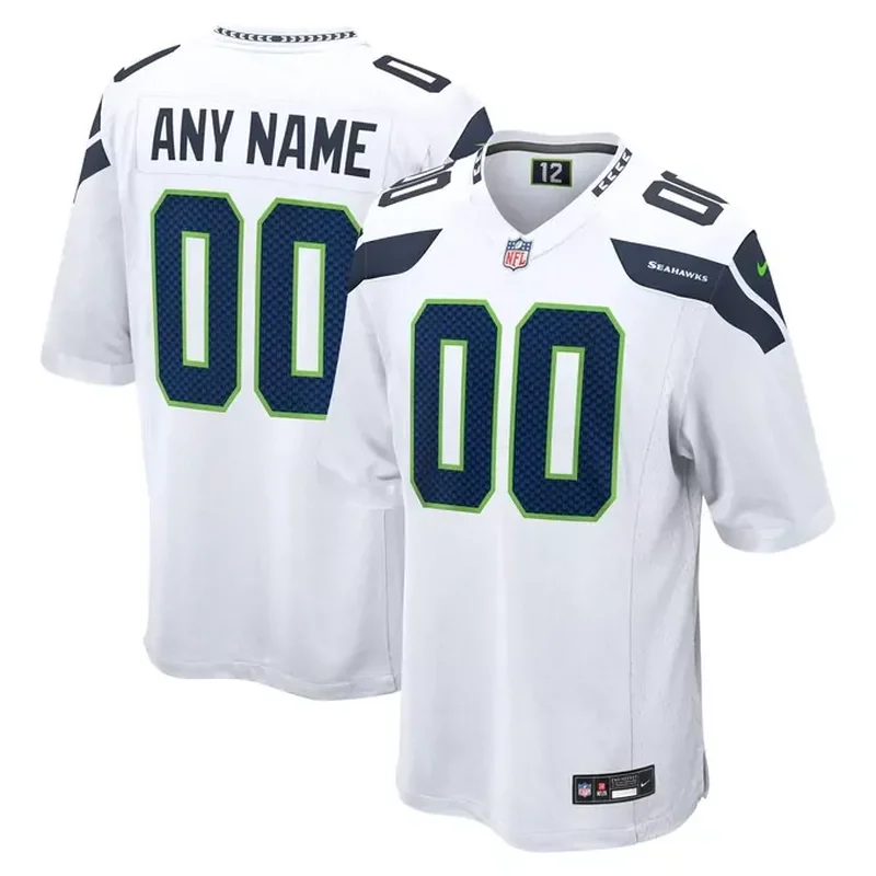 Seattle Seahawks Custom Game Jersey White