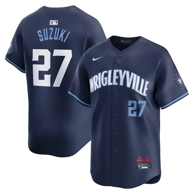 Seiya Suzuki Chicago Cubs City Connect Player Jersey Navy