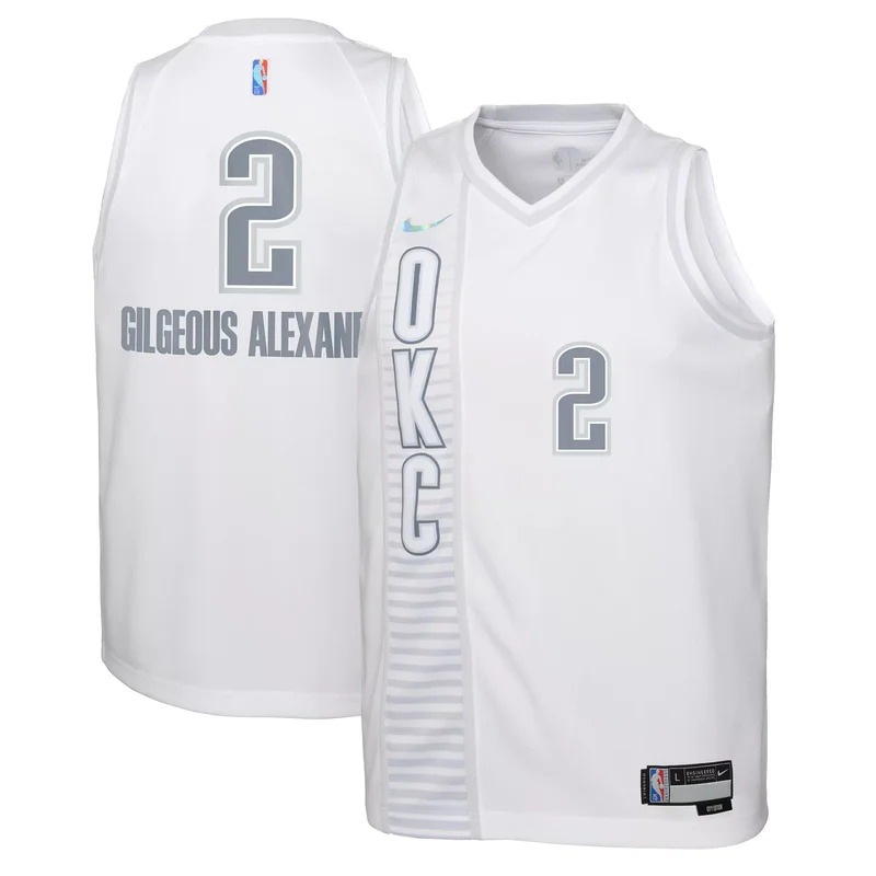 Theo Maledon Oklahoma City Thunder 2021/22 Fast Break Jersey - Icon Edition - Blue NBA - Image 5