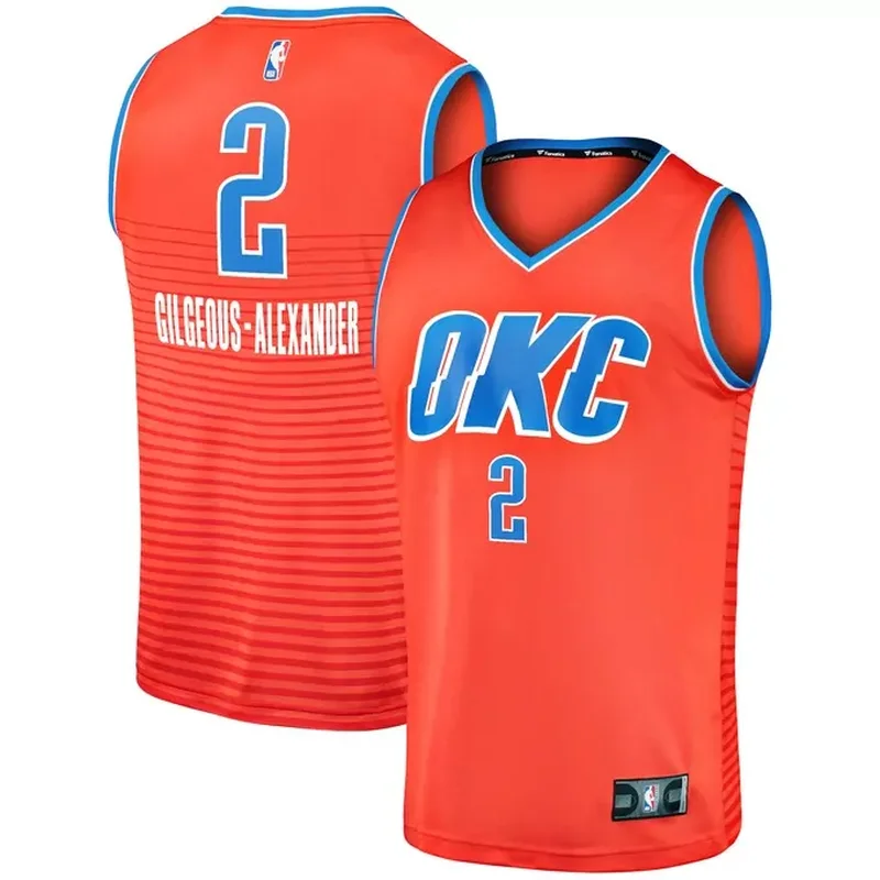 Shai Gilgeous-Alexander Oklahoma City Thunder Fast Break Team Jersey Statement Edition Orange