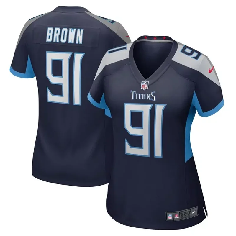Shakel Brown Tennessee Titans Womens Game Jersey Navy