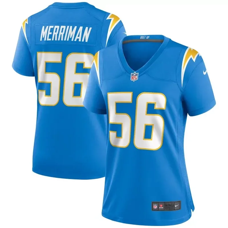 Shawne Merriman Los Angeles Chargers Womens Game Retired Player Jersey Powder Blue