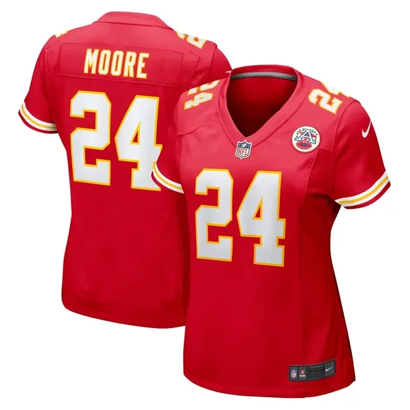 Jaylen Watson Kansas City Chiefs Game Player Jersey Red - Image 5