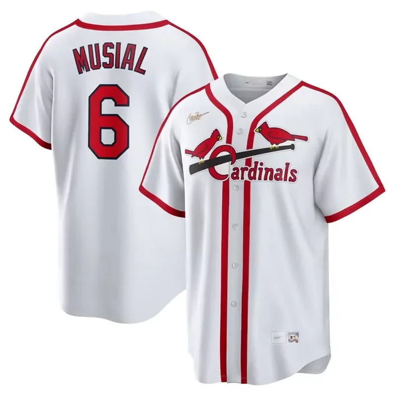 St Louis Cardinals Stitches Button-Down Fashion Jersey Red - Image 4