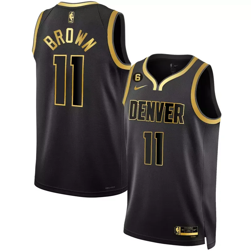 Statement Bruce Brown Denver Nuggets 6 Patch Collection Jersey All Stitched - Image 2