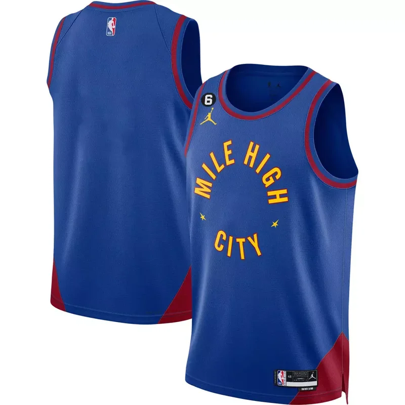 Statement Bruce Brown Denver Nuggets 6 Patch Collection Jersey All Stitched - Image 3