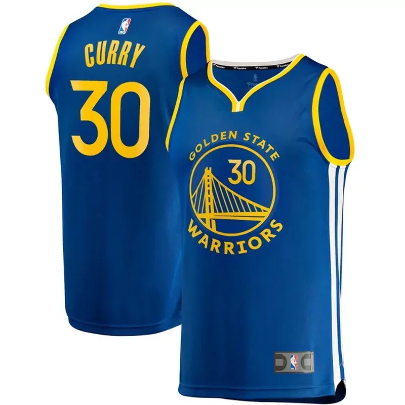 Stephen Curry Golden State Warriors Fast Break Player Jersey Royal Icon Edition