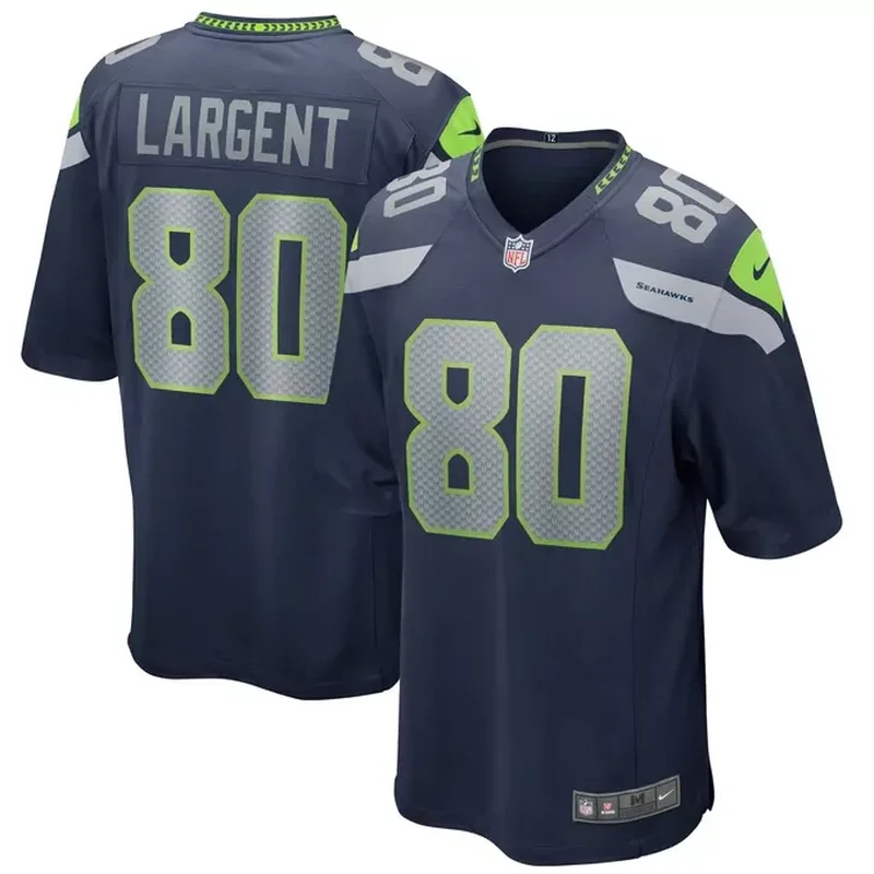 Steve Largent Seattle Seahawks 1985 Throwback Retired Player Jersey Royal - Image 4