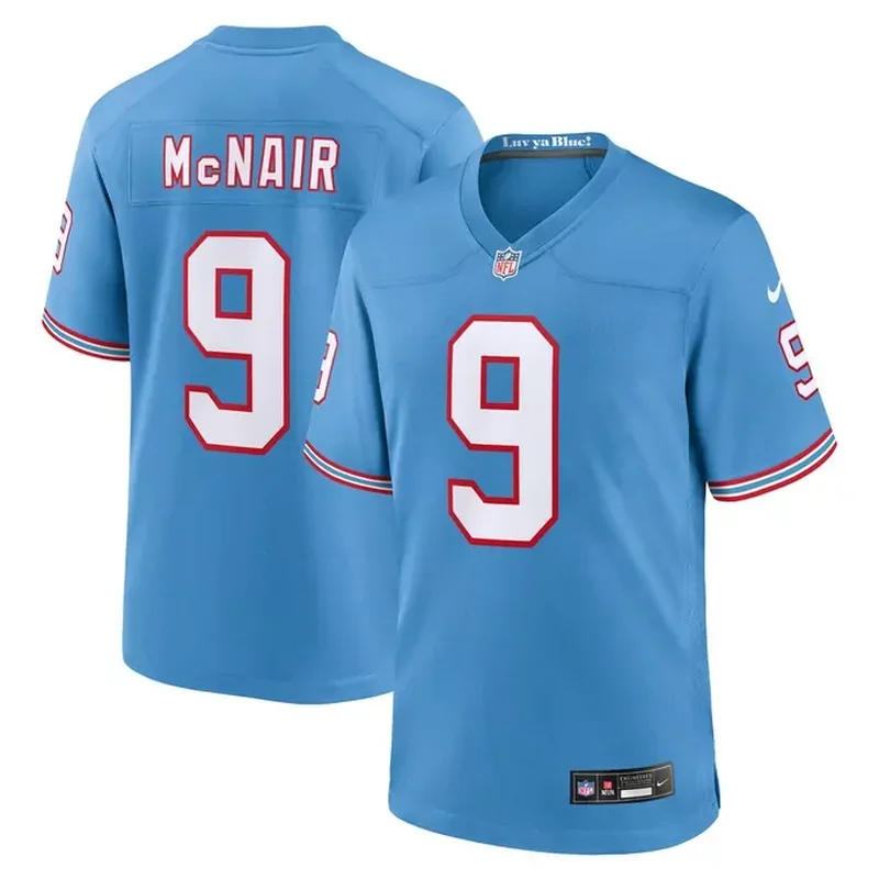 Jeffery Simmons Tennessee Titans Oilers Throwback Alternate Game Player Jersey Light Blue - Image 3