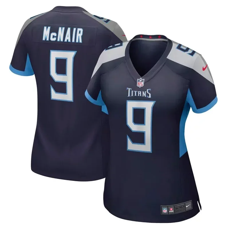 Steve McNair Tennessee Titans Womens Oilers Throwback Retired Player Game Jersey Light Blue - Image 3