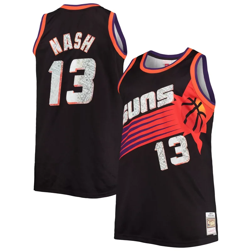 Steve Nash Phoenix Suns Big & Tall 1996-97 NBA 75th Anniversary Diamond Jersey - Black