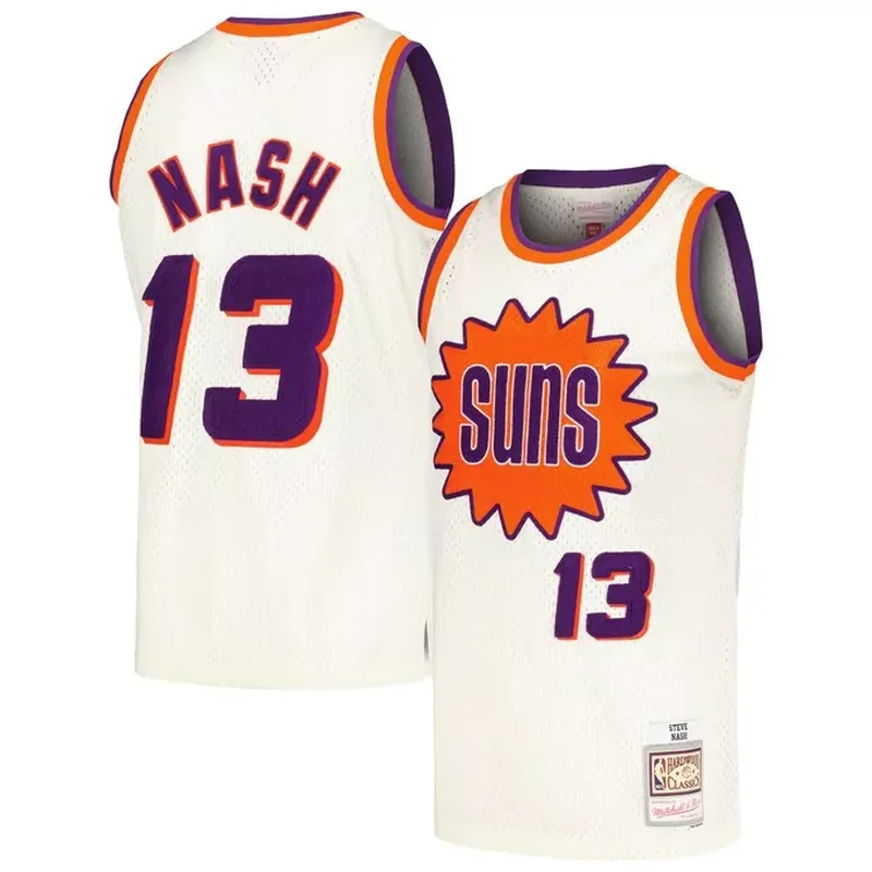 Steve Nash Phoenix Suns Chainstitch Jersey Cream