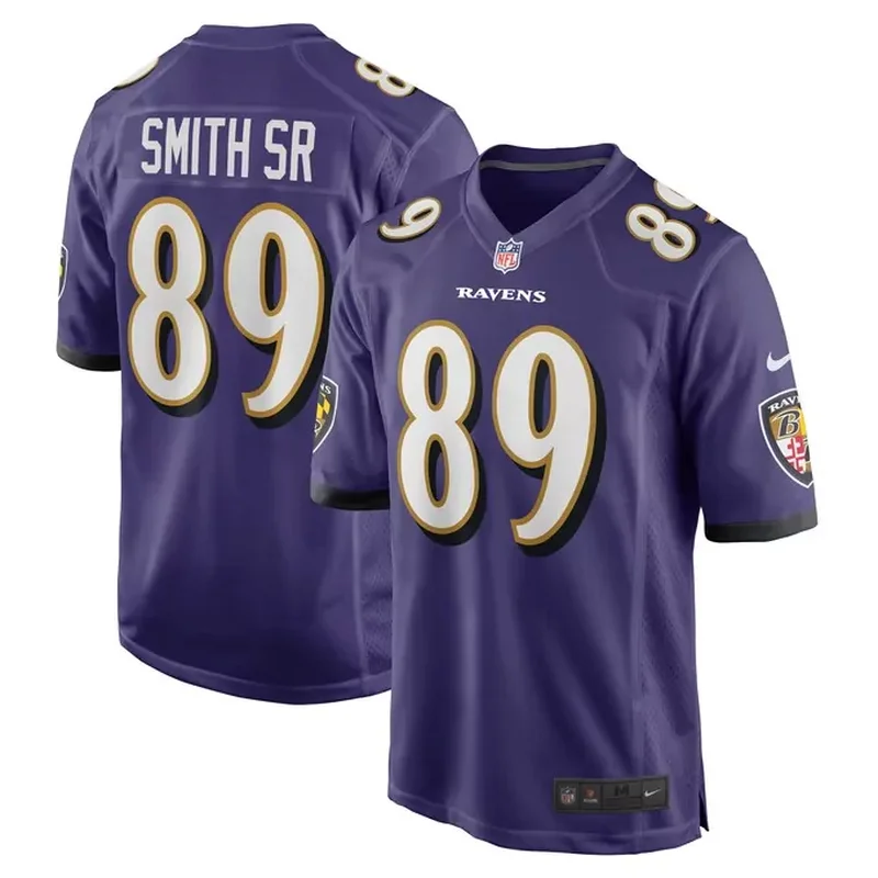 Steve Smith Sr Baltimore Ravens Retired Player Game Jersey Purple