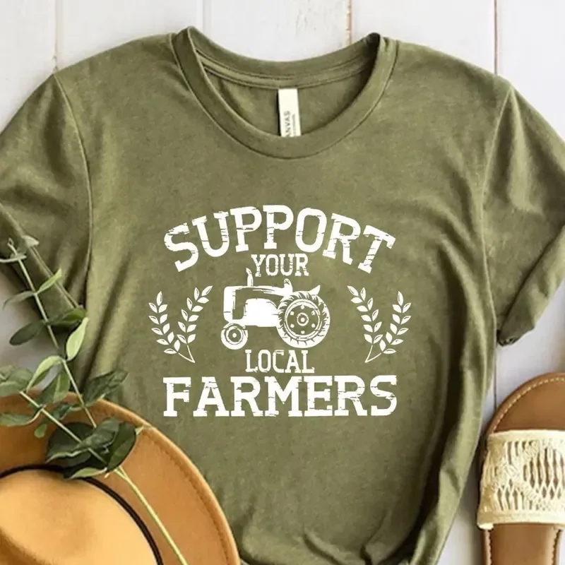 Support Your Local Farmers Graphic Farm Eat T-Shirt Hoodie Sweater Locally Country Pride Life Farmer Market