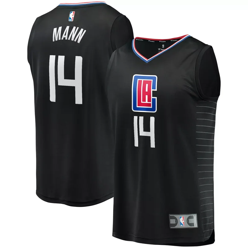 Amir Coffey La Clippers Fast Break Player Jersey Black - Statement Edition NBA - Image 4