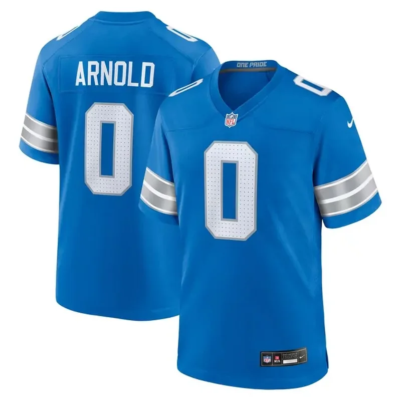 Terrion Arnold Detroit Lions Player Game Jersey Blue