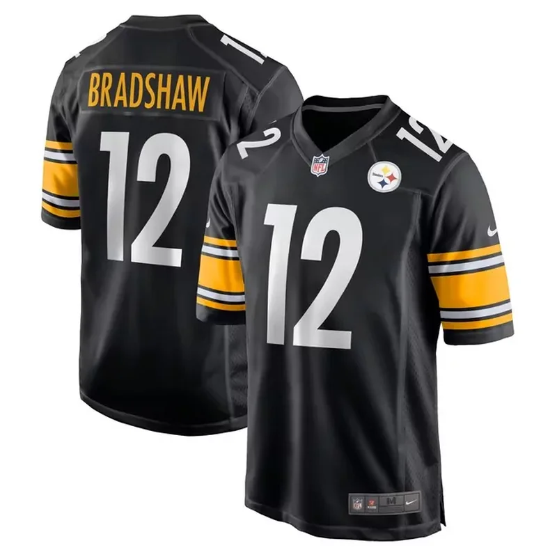 Pittsburgh Steelers Alternate Custom Game Jersey Black - Image 2