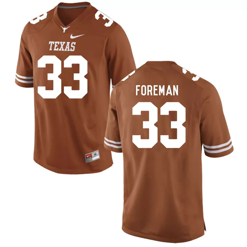 Texas Longhorns 33 D'Onta Foreman Brunt Orange College Jersey