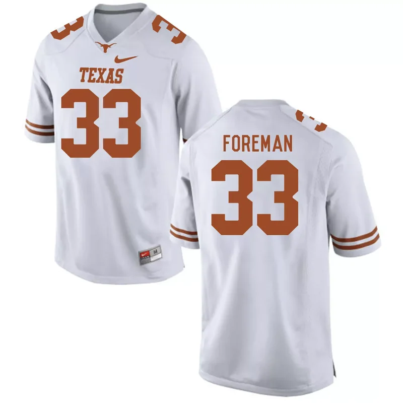 Texas Longhorns 33 D'Onta Foreman Brunt Orange College Jersey - Image 3