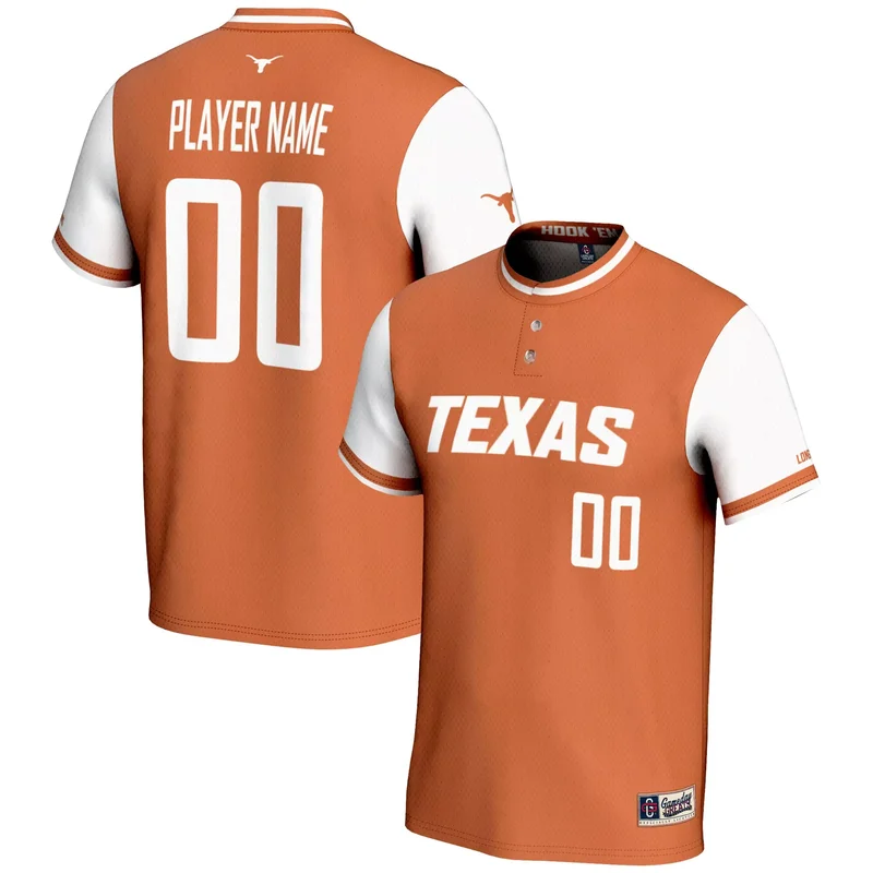 Texas Longhorns Gameday Greats Unisex Nil Pick-a-player Softball Jersey - Burnt Orange