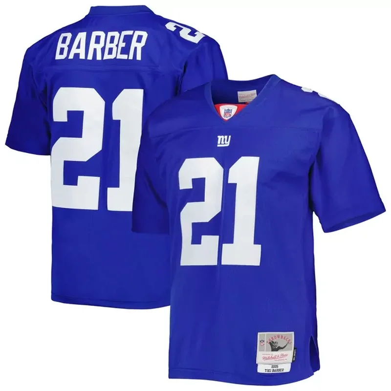 Michael Strahan New York Giants 1993 Throwback Retired Player Jersey Royal - Image 5