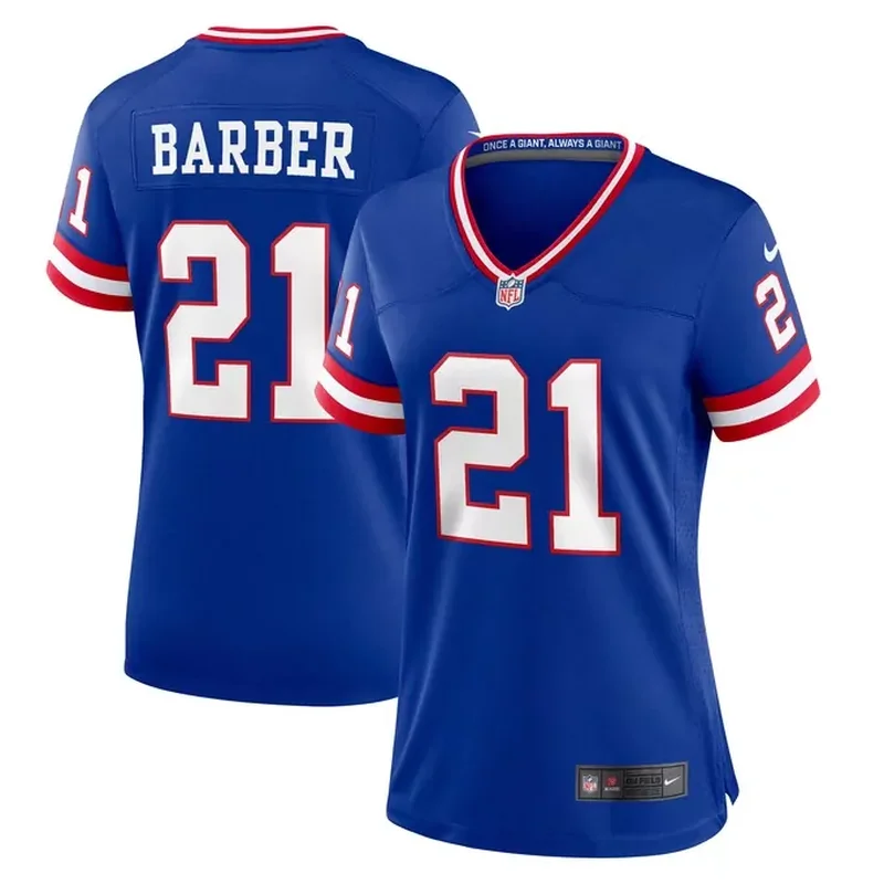 Tiki Barber New York Giants Womens Classic Retired Player Game Jersey Royal