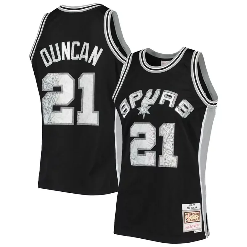Tim Duncan San Antonio Spurs 1998/99 Classics NBA 75th Anniversary Diamond Jersey Black