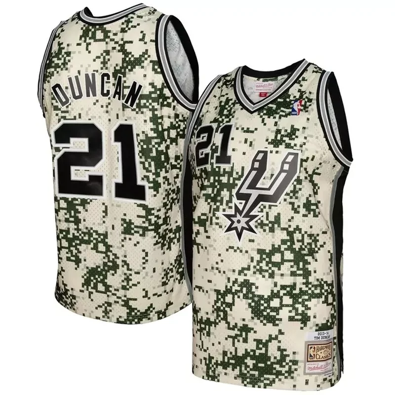 Tim Duncan San Antonio Spurs 2013/14 Jersey Camo
