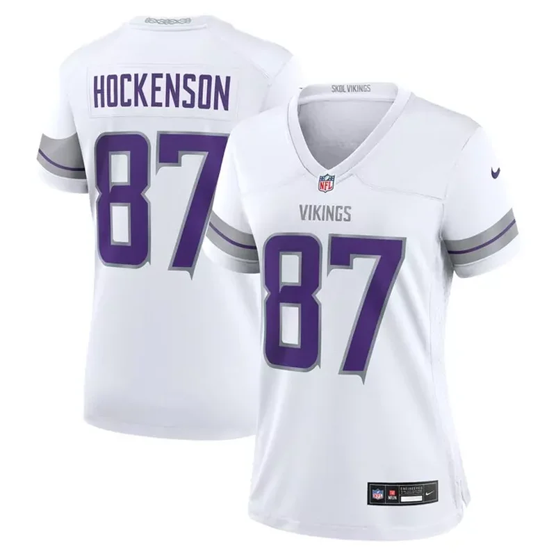 TJ Hockenson Minnesota Vikings Womens Alternate Game Player Jersey White