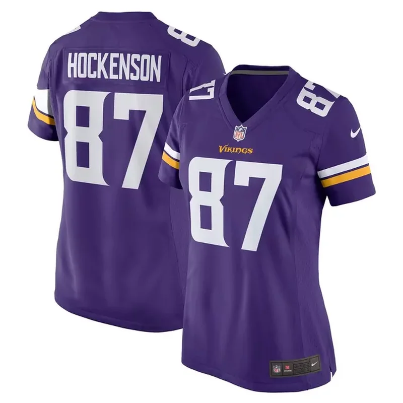 JJ McCarthy Minnesota Vikings Womens 2nd Alternate Player Game Jersey Purple - Image 5