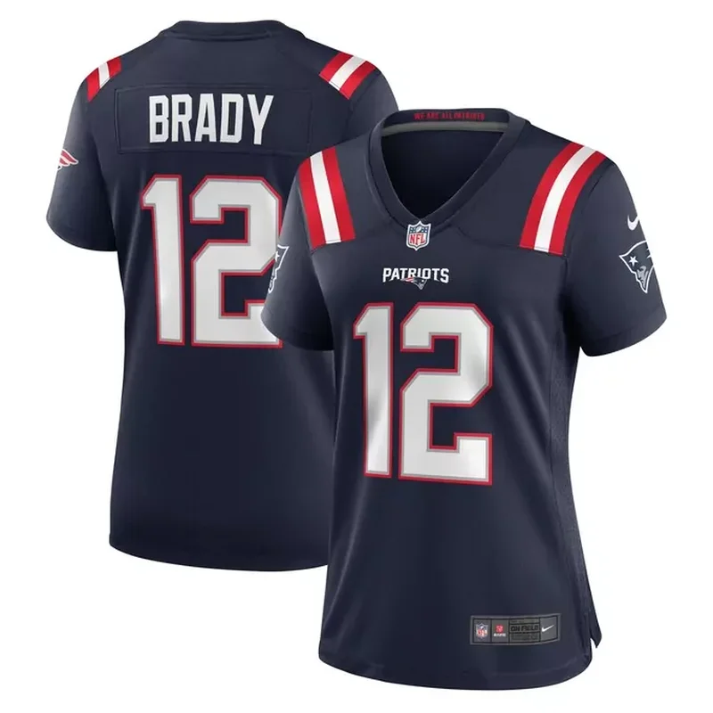Tom Brady New England Patriots Womens Retired Game Jersey Navy