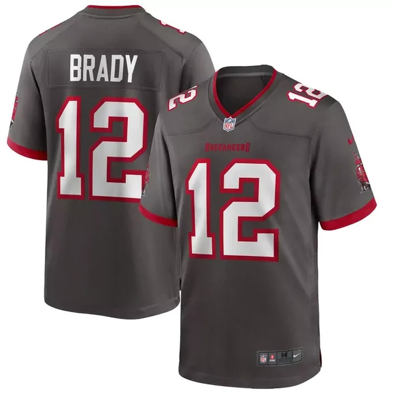 Tom Brady Tampa Bay Buccaneers Alternate Game Jersey Pewter
