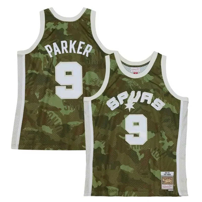 Tony Parker San Antonio Spurs Classics 2000/01 Ghost Green Jersey Camo