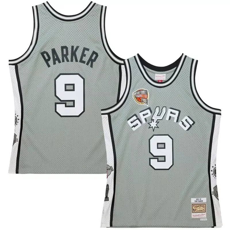 Tony Parker San Antonio Spurs Unisex Hall of Fame Class of 2023 Throwback Jersey Gray