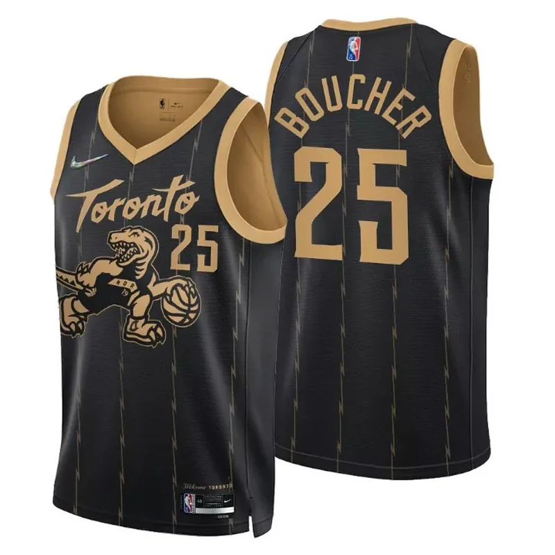 Toronto Raptors Malachi Flynn 22 NBA Basketball Team City Black Jersey Raptors Fans - Image 2