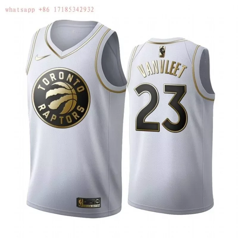 Toronto Raptors Fred Vanvleet #23 NBA New Arrival Golden White Jersey